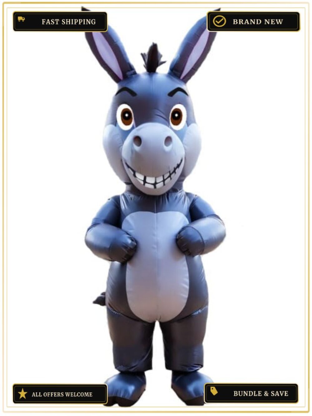 Inflatable Donkey Costume Funny Halloween Blow Up Adult One Size